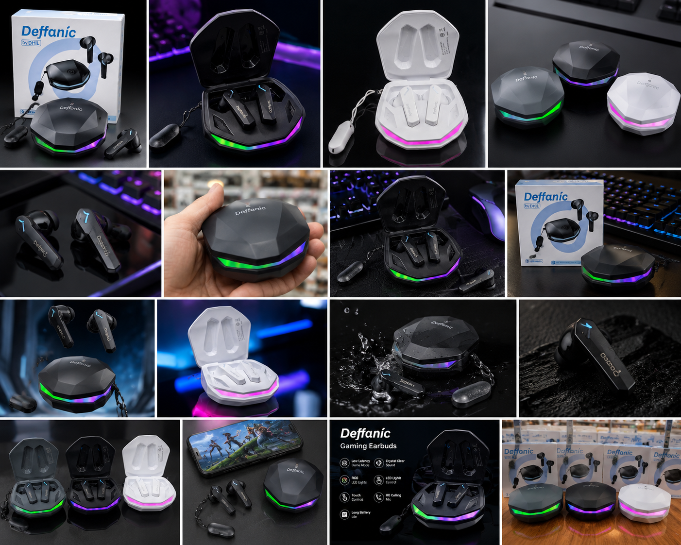 Deffanic RGB Gaming Wireless Earbuds