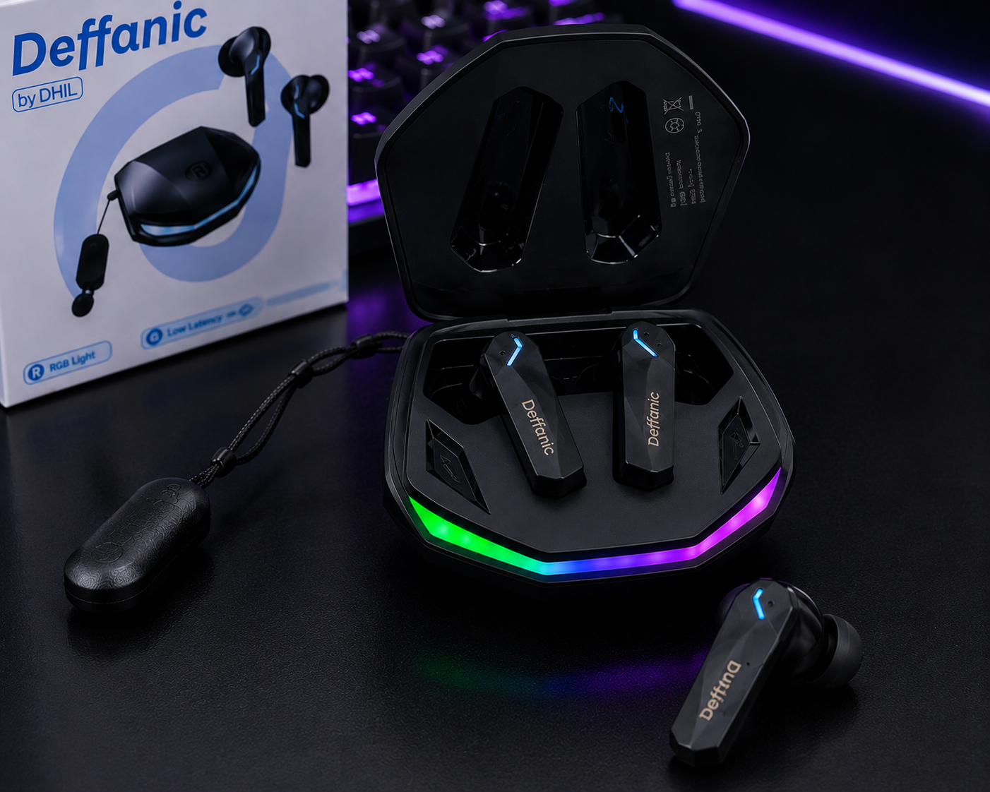 Deffanic RGB Gaming Wireless Earbuds