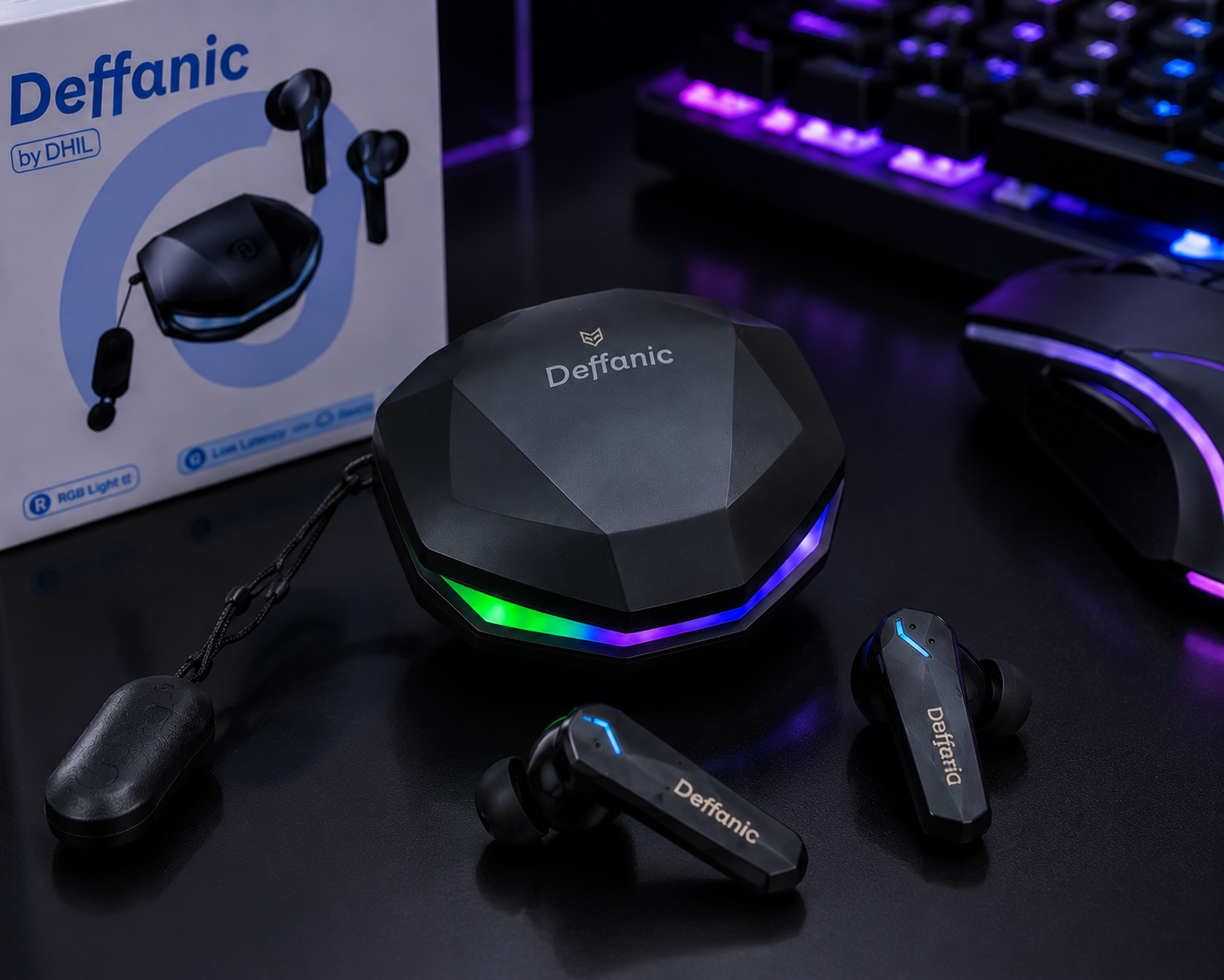 Deffanic RGB Gaming Wireless Earbuds