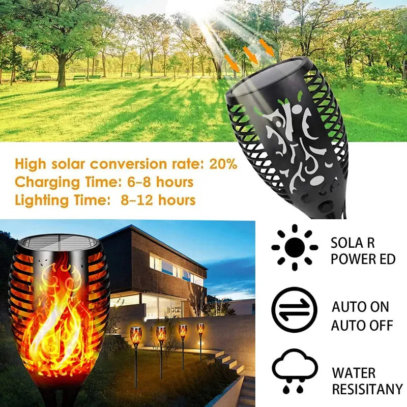 Solar Flame LED Light Automated Sensor Elite Cart.pk