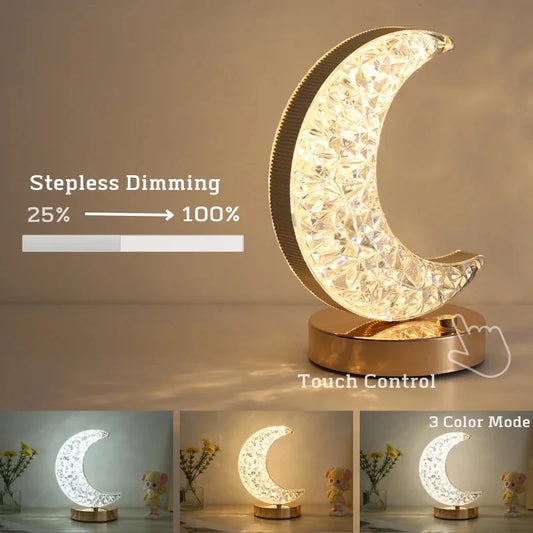 Rechargeable Touch Dimming Moon Lamp