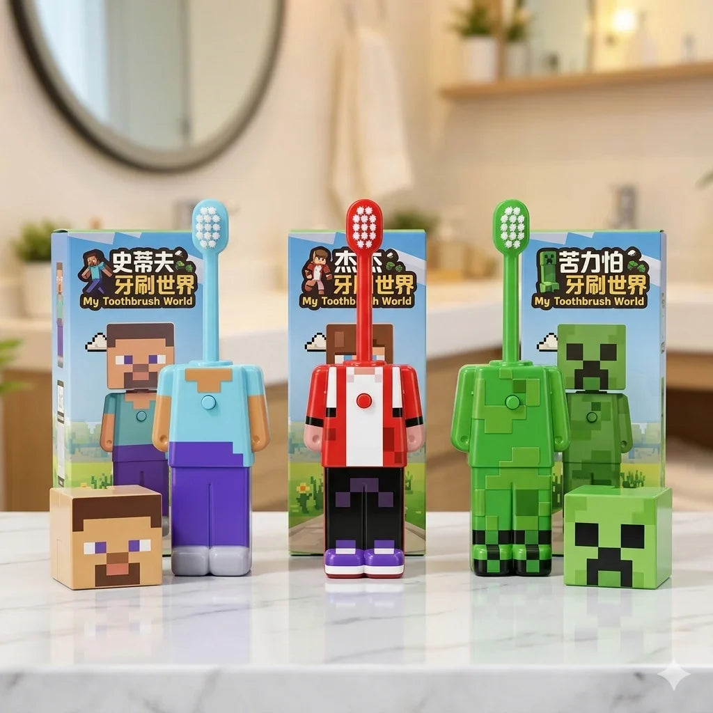 MineCraft Character, Kids Toothbrush Set of 2